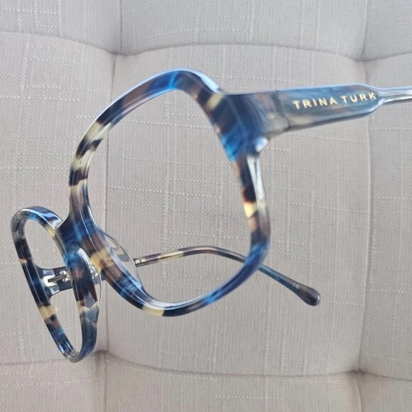 Trina Turk Ladies Eyeglasses Sunglasses Frame BLUE STRIPE KIAMA Glasses Eyewear - Picture 4 of 12